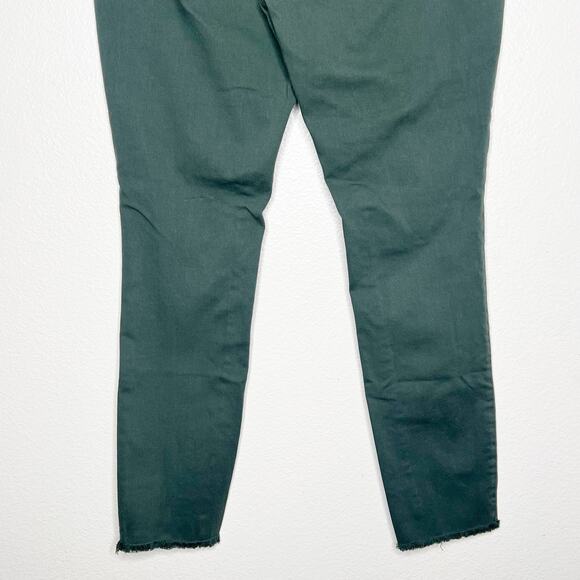 NYDJ Ami Skinny Jeans Frayed Hem Mid Rise Slimming Fit Stretch Evergreen Size 12 - Picture 10 of 16